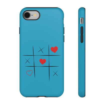 Tough Cases Phone Case - Playful Tic Tac Toe Design, Phone Accessory, Cute Gift, Durable Cover, Fun Tech