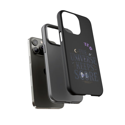 Phone Case with Cosmic Design - The Universe Keeps Score - Perfect for Astrology Lovers, Gift for Friends, Galaxy Aesthetic, Unique [...]