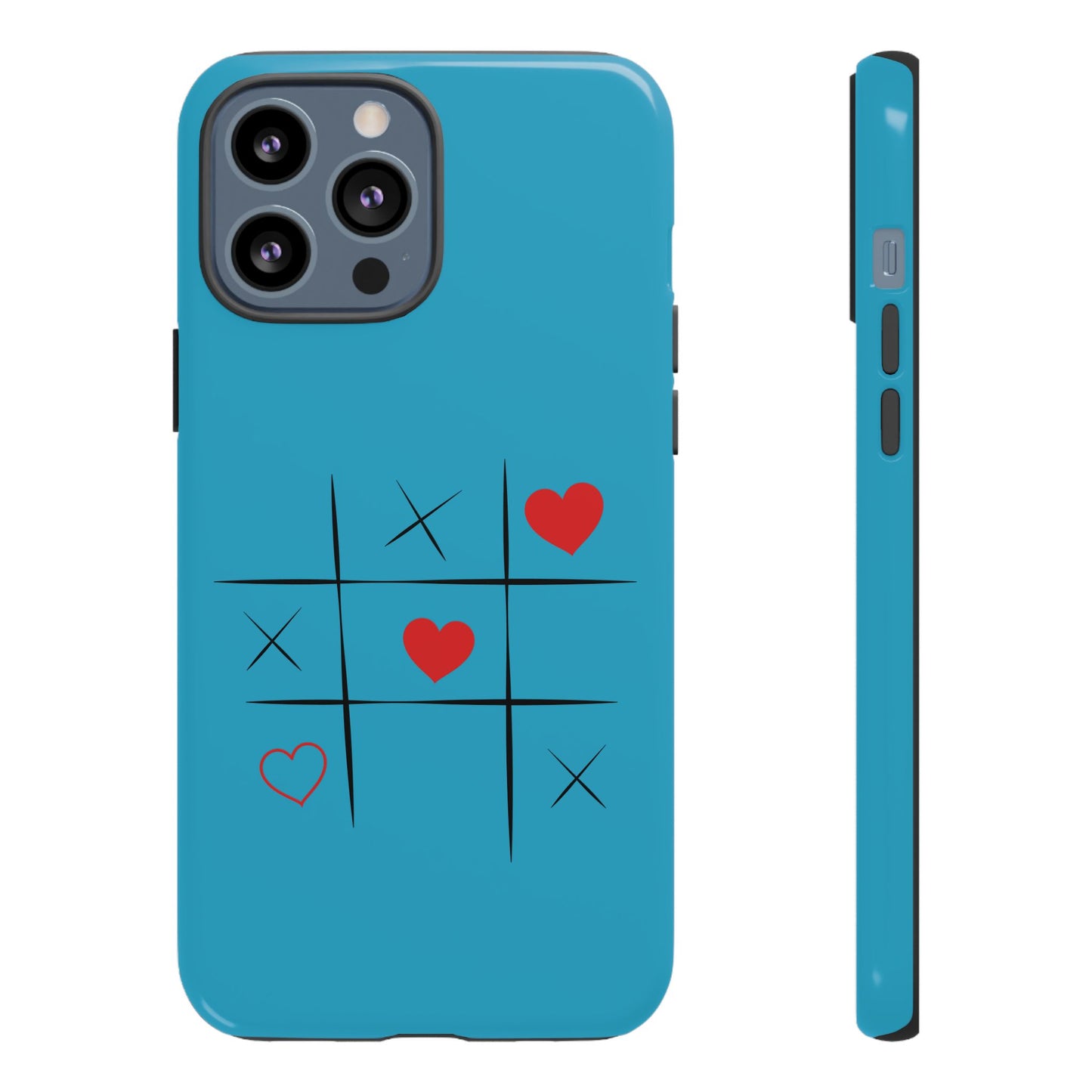 Tough Cases Phone Case - Playful Tic Tac Toe Design, Phone Accessory, Cute Gift, Durable Cover, Fun Tech