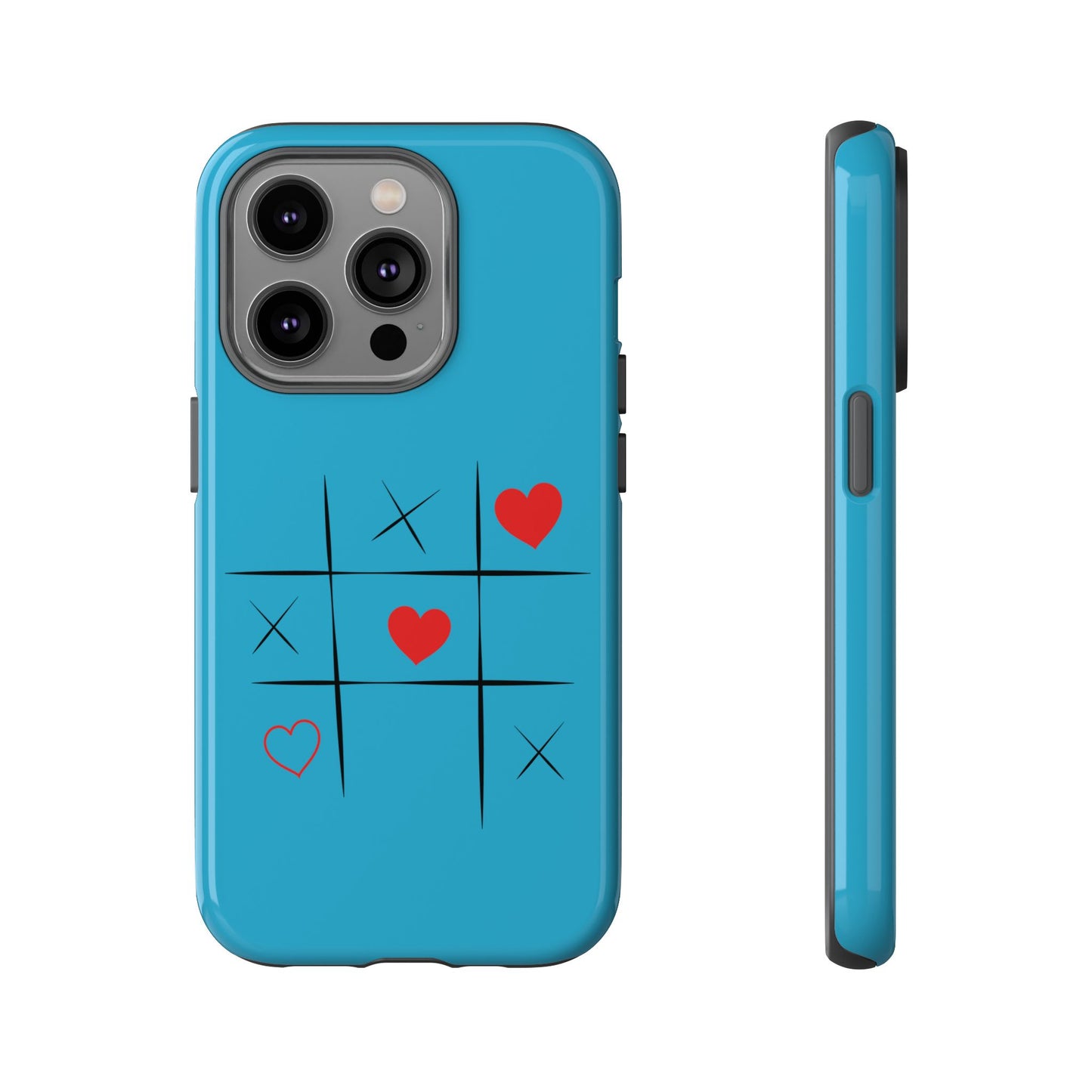 Tough Cases Phone Case - Playful Tic Tac Toe Design, Phone Accessory, Cute Gift, Durable Cover, Fun Tech