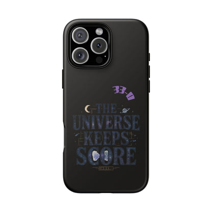 Phone Case with Cosmic Design - The Universe Keeps Score - Perfect for Astrology Lovers, Gift for Friends, Galaxy Aesthetic, Unique [...]