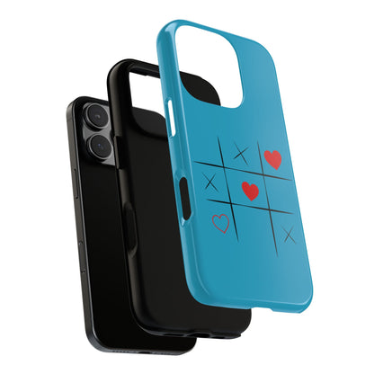 Tough Cases Phone Case - Playful Tic Tac Toe Design, Phone Accessory, Cute Gift, Durable Cover, Fun Tech