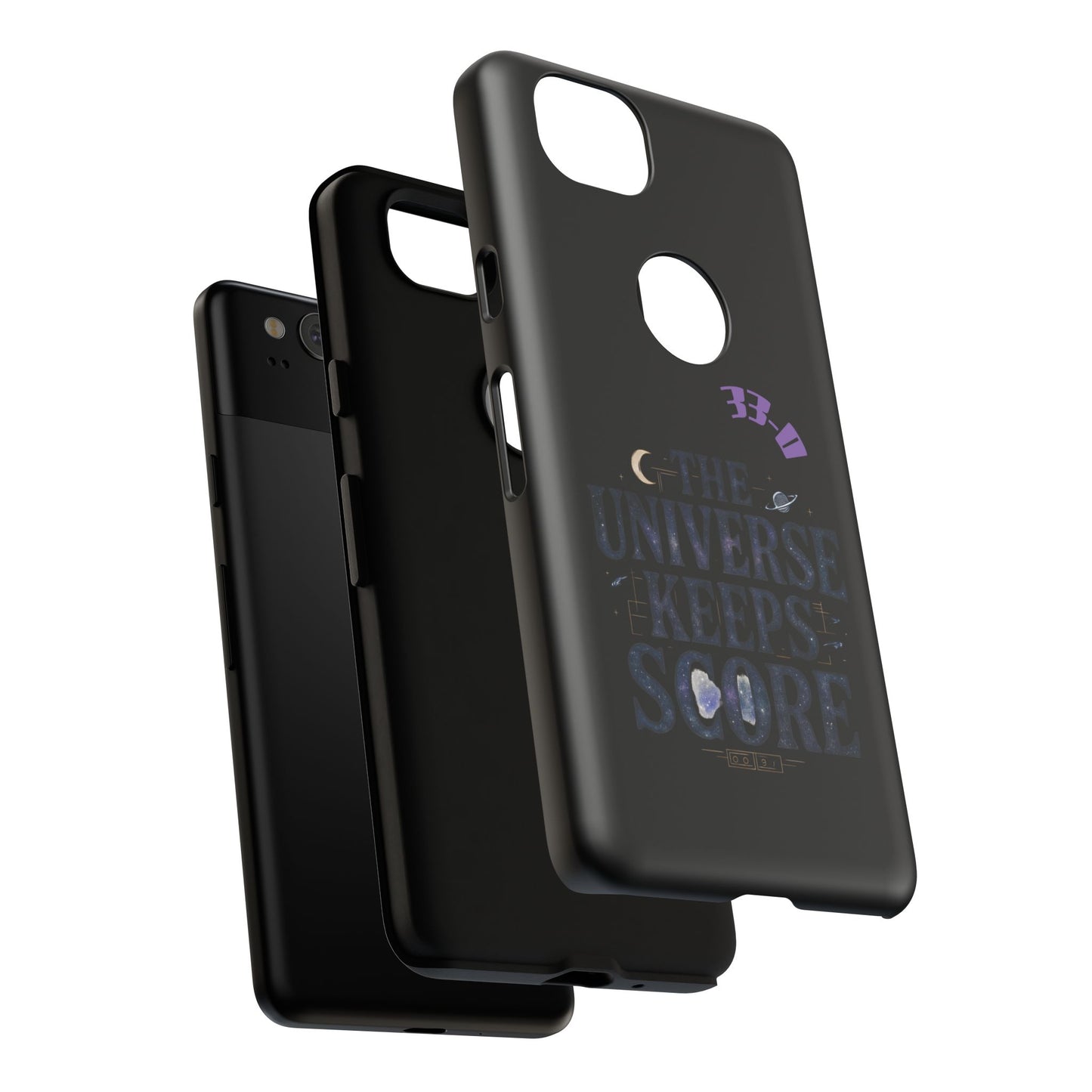 Phone Case with Cosmic Design - The Universe Keeps Score - Perfect for Astrology Lovers, Gift for Friends, Galaxy Aesthetic, Unique [...]