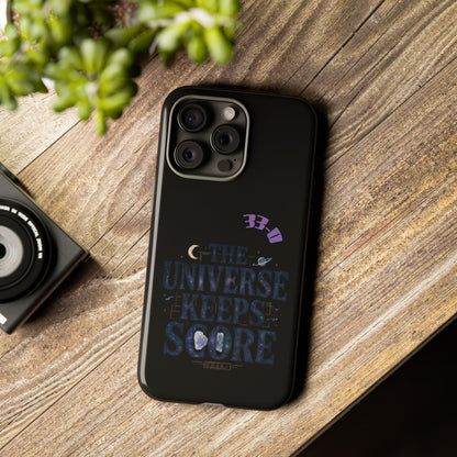 Phone Case with Cosmic Design - The Universe Keeps Score - Perfect for Astrology Lovers, Gift for Friends, Galaxy Aesthetic, Unique [...]