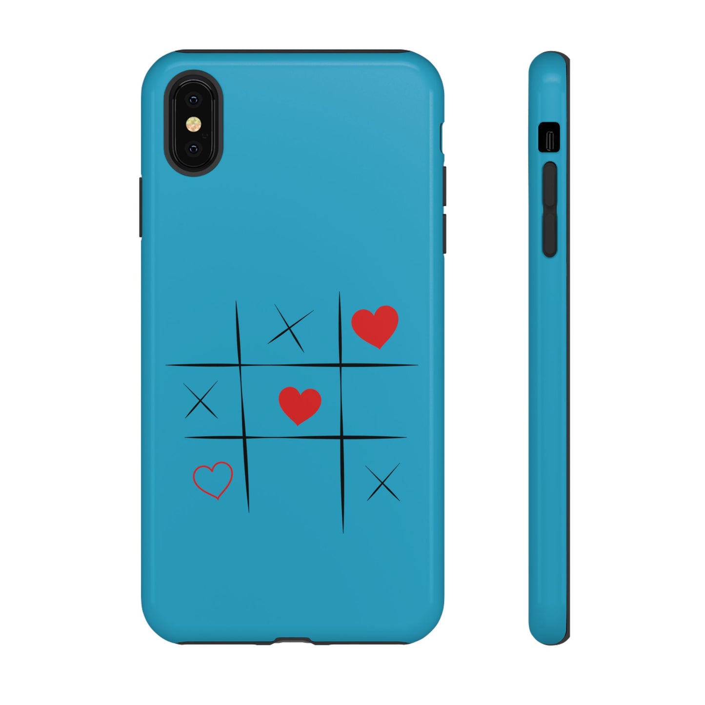 Tough Cases Phone Case - Playful Tic Tac Toe Design, Phone Accessory, Cute Gift, Durable Cover, Fun Tech