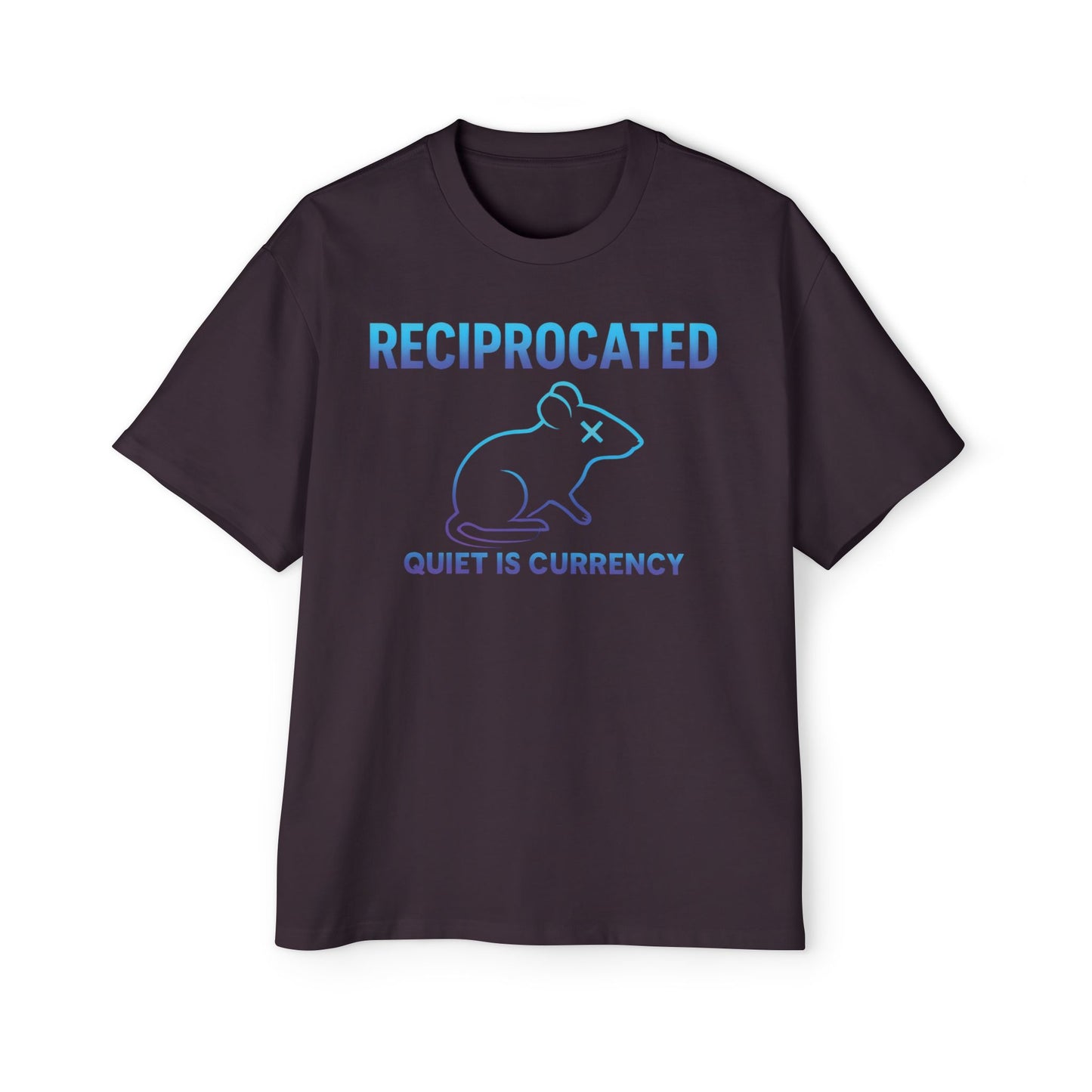 Oversized Graphic Tee: Quiet is Currency Mouse Design, Casual Streetwear, Unisex Summer Wear, Gift for Creative Souls