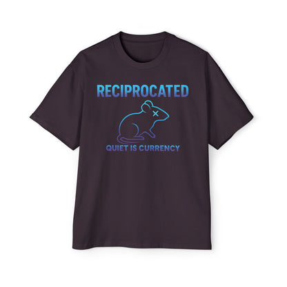 Oversized Graphic Tee: Quiet is Currency Mouse Design, Casual Streetwear, Unisex Summer Wear, Gift for Creative Souls