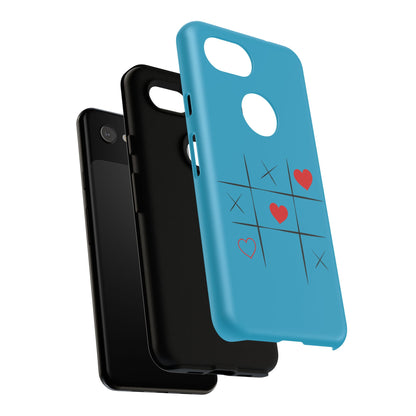 Tough Cases Phone Case - Playful Tic Tac Toe Design, Phone Accessory, Cute Gift, Durable Cover, Fun Tech