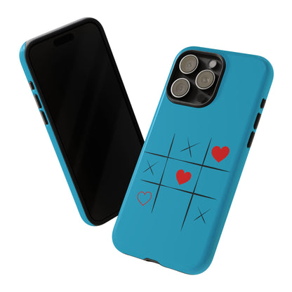Tough Cases Phone Case - Playful Tic Tac Toe Design, Phone Accessory, Cute Gift, Durable Cover, Fun Tech