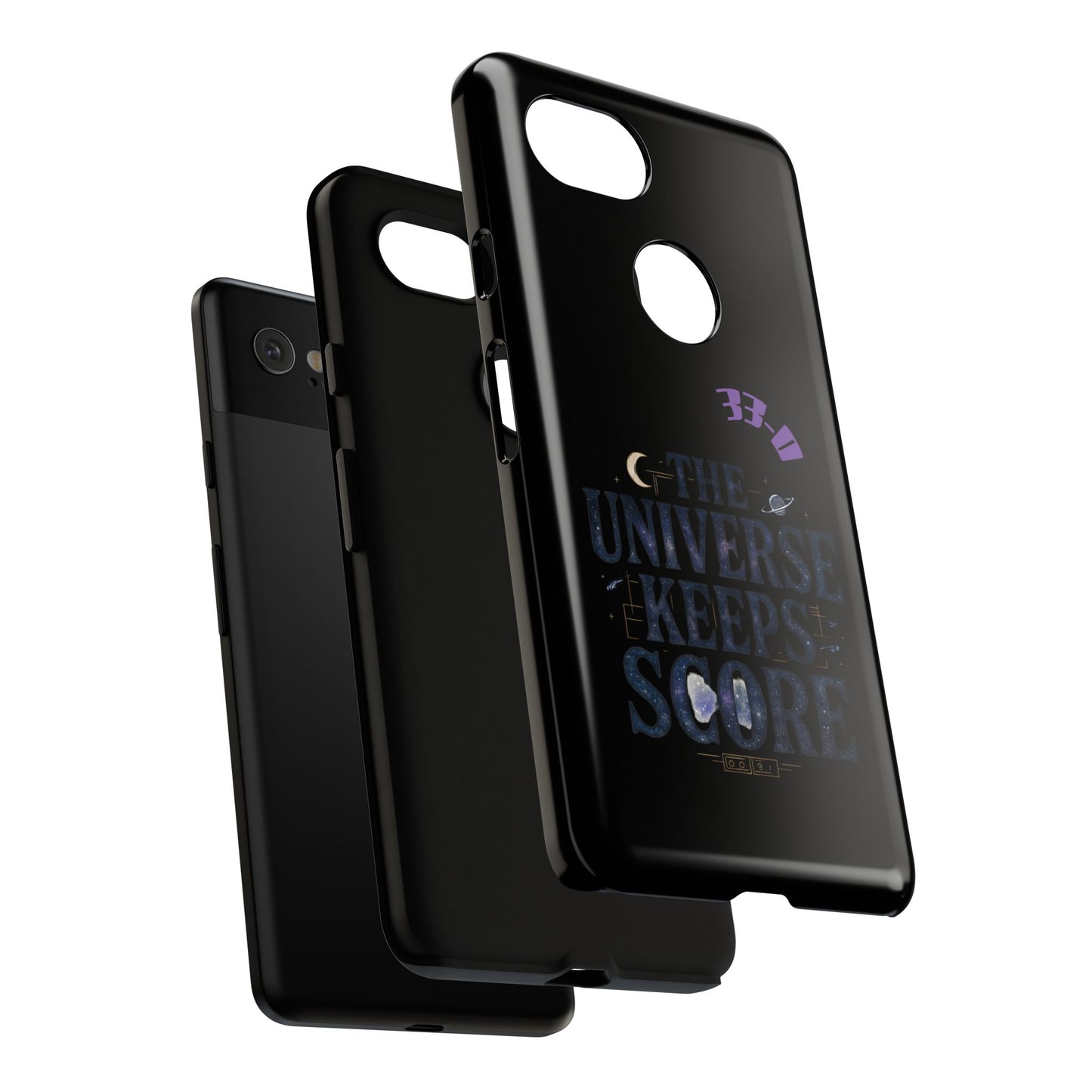 Phone Case with Cosmic Design - The Universe Keeps Score - Perfect for Astrology Lovers, Gift for Friends, Galaxy Aesthetic, Unique [...]