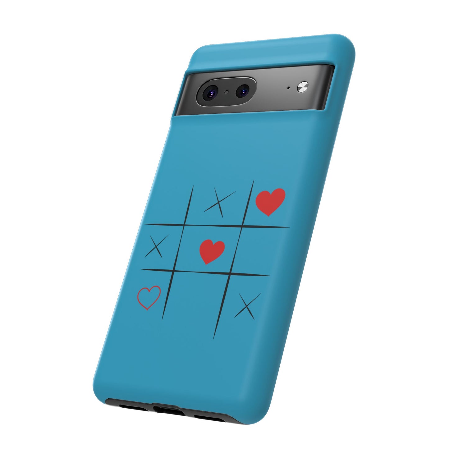 Tough Cases Phone Case - Playful Tic Tac Toe Design, Phone Accessory, Cute Gift, Durable Cover, Fun Tech