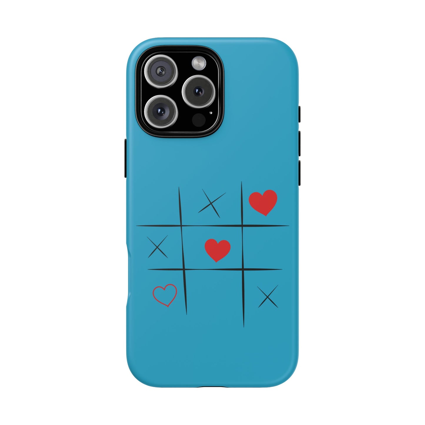 Tough Cases Phone Case - Playful Tic Tac Toe Design, Phone Accessory, Cute Gift, Durable Cover, Fun Tech