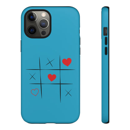 Tough Cases Phone Case - Playful Tic Tac Toe Design, Phone Accessory, Cute Gift, Durable Cover, Fun Tech