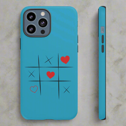 Tough Cases Phone Case - Playful Tic Tac Toe Design, Phone Accessory, Cute Gift, Durable Cover, Fun Tech