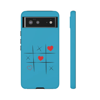 Tough Cases Phone Case - Playful Tic Tac Toe Design, Phone Accessory, Cute Gift, Durable Cover, Fun Tech