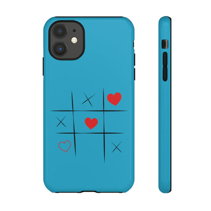 Tough Cases Phone Case - Playful Tic Tac Toe Design, Phone Accessory, Cute Gift, Durable Cover, Fun Tech