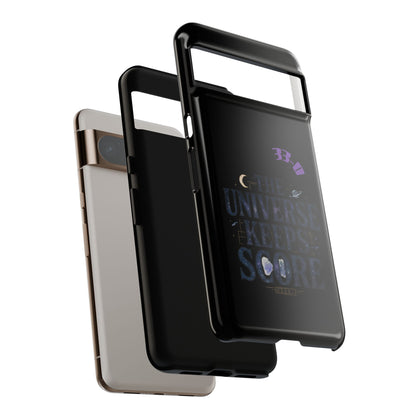 Phone Case with Cosmic Design - The Universe Keeps Score - Perfect for Astrology Lovers, Gift for Friends, Galaxy Aesthetic, Unique [...]