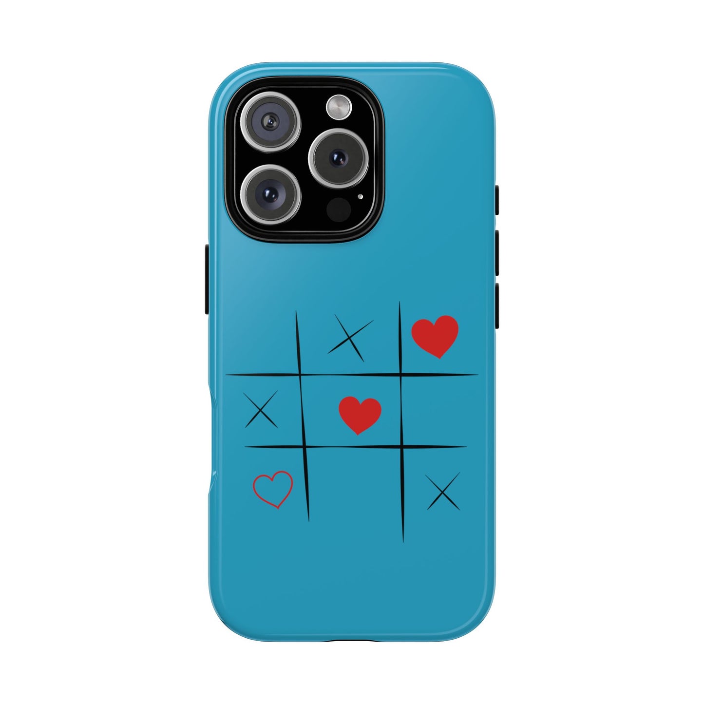 Tough Cases Phone Case - Playful Tic Tac Toe Design, Phone Accessory, Cute Gift, Durable Cover, Fun Tech