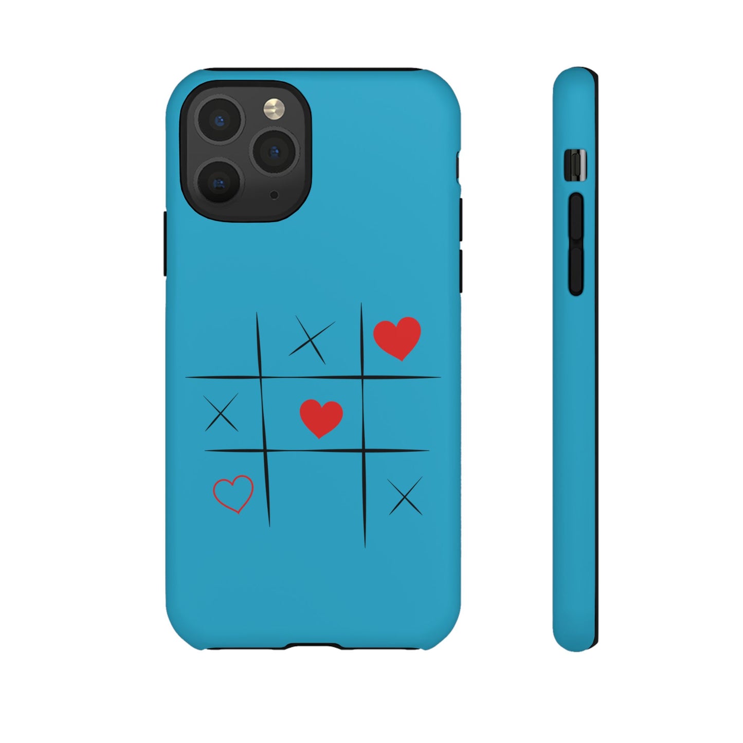 Tough Cases Phone Case - Playful Tic Tac Toe Design, Phone Accessory, Cute Gift, Durable Cover, Fun Tech