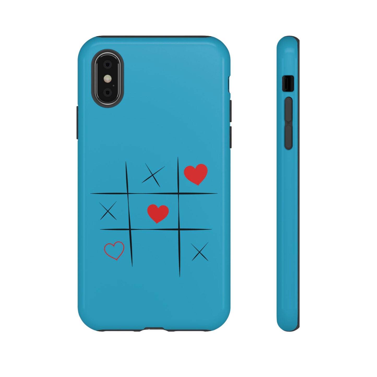Tough Cases Phone Case - Playful Tic Tac Toe Design, Phone Accessory, Cute Gift, Durable Cover, Fun Tech