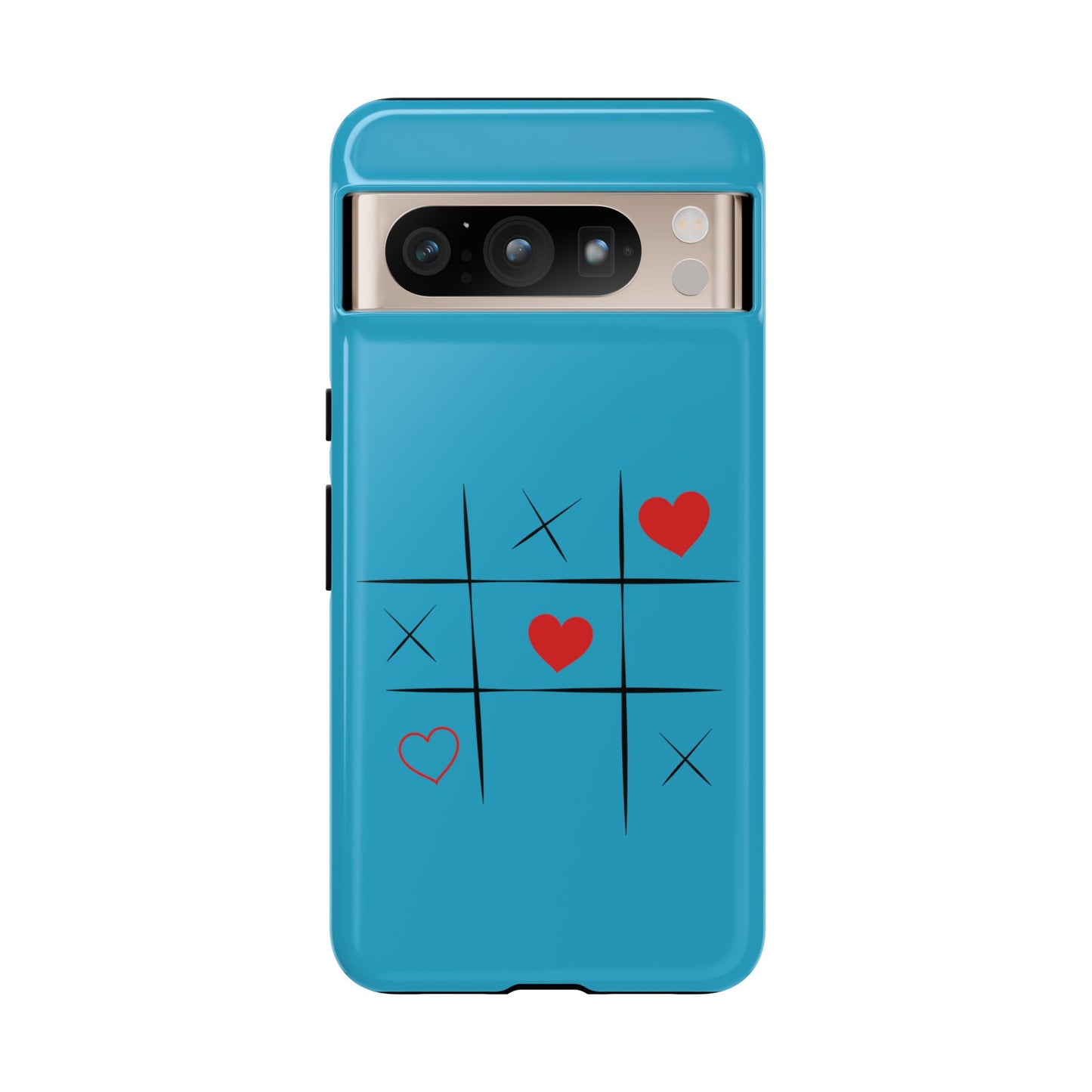 Tough Cases Phone Case - Playful Tic Tac Toe Design, Phone Accessory, Cute Gift, Durable Cover, Fun Tech