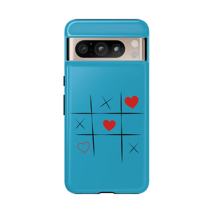 Tough Cases Phone Case - Playful Tic Tac Toe Design, Phone Accessory, Cute Gift, Durable Cover, Fun Tech