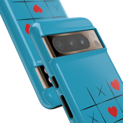 Tough Cases Phone Case - Playful Tic Tac Toe Design, Phone Accessory, Cute Gift, Durable Cover, Fun Tech