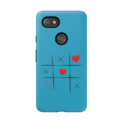 Tough Cases Phone Case - Playful Tic Tac Toe Design, Phone Accessory, Cute Gift, Durable Cover, Fun Tech