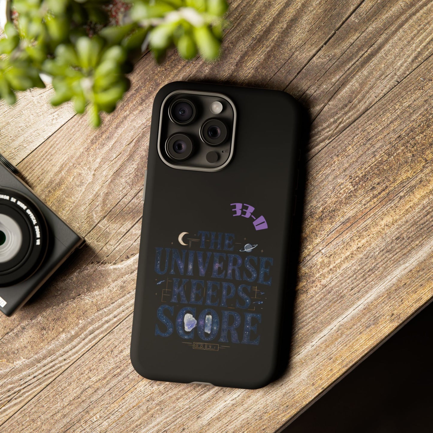 Phone Case with Cosmic Design - The Universe Keeps Score - Perfect for Astrology Lovers, Gift for Friends, Galaxy Aesthetic, Unique [...]