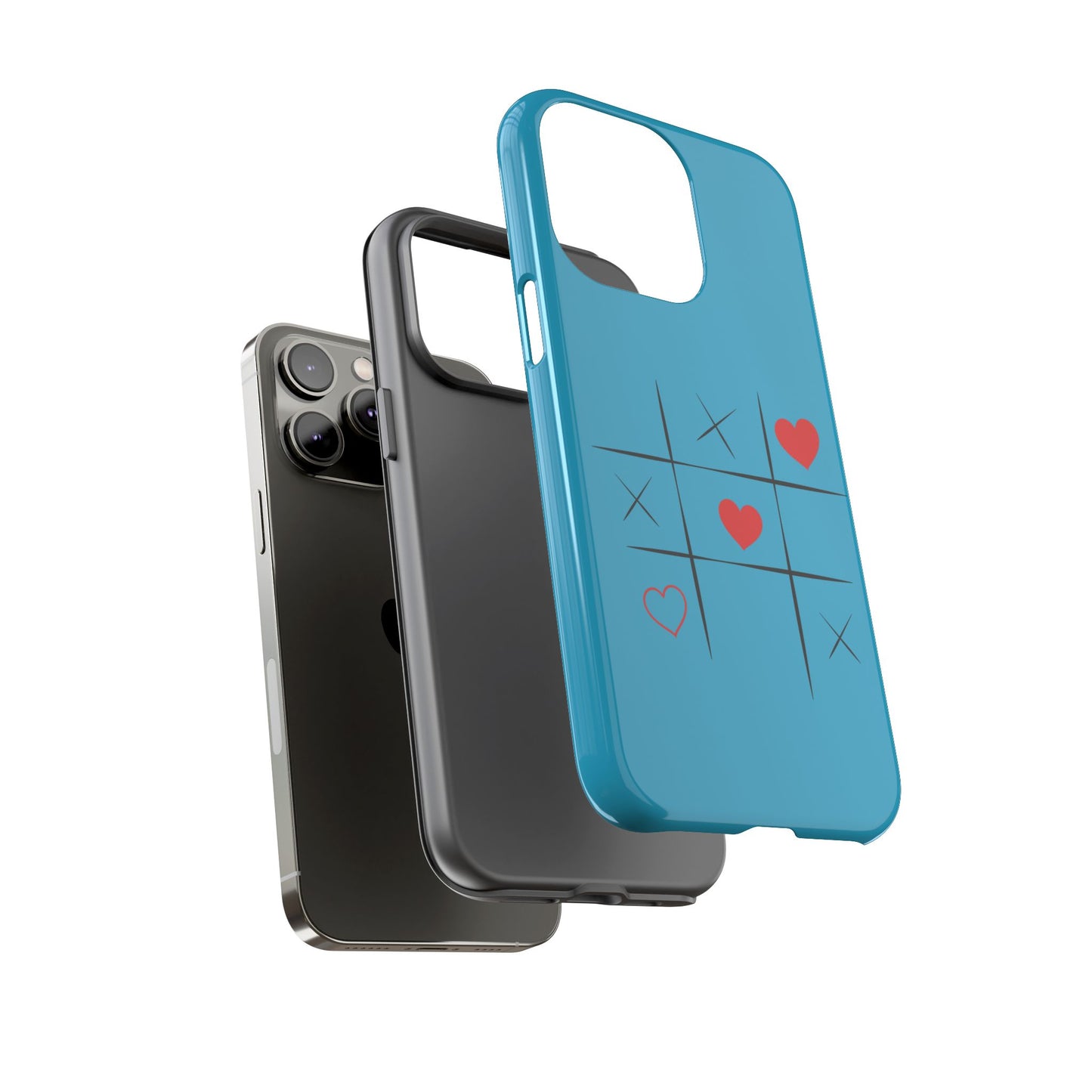 Tough Cases Phone Case - Playful Tic Tac Toe Design, Phone Accessory, Cute Gift, Durable Cover, Fun Tech