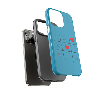 Tough Cases Phone Case - Playful Tic Tac Toe Design, Phone Accessory, Cute Gift, Durable Cover, Fun Tech