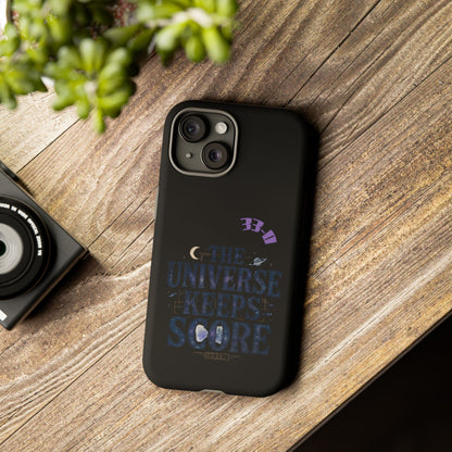 Phone Case with Cosmic Design - The Universe Keeps Score - Perfect for Astrology Lovers, Gift for Friends, Galaxy Aesthetic, Unique [...]