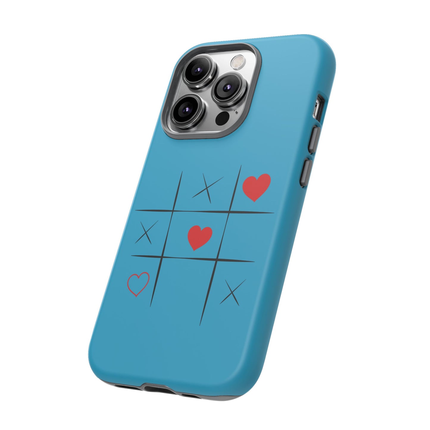 Tough Cases Phone Case - Playful Tic Tac Toe Design, Phone Accessory, Cute Gift, Durable Cover, Fun Tech