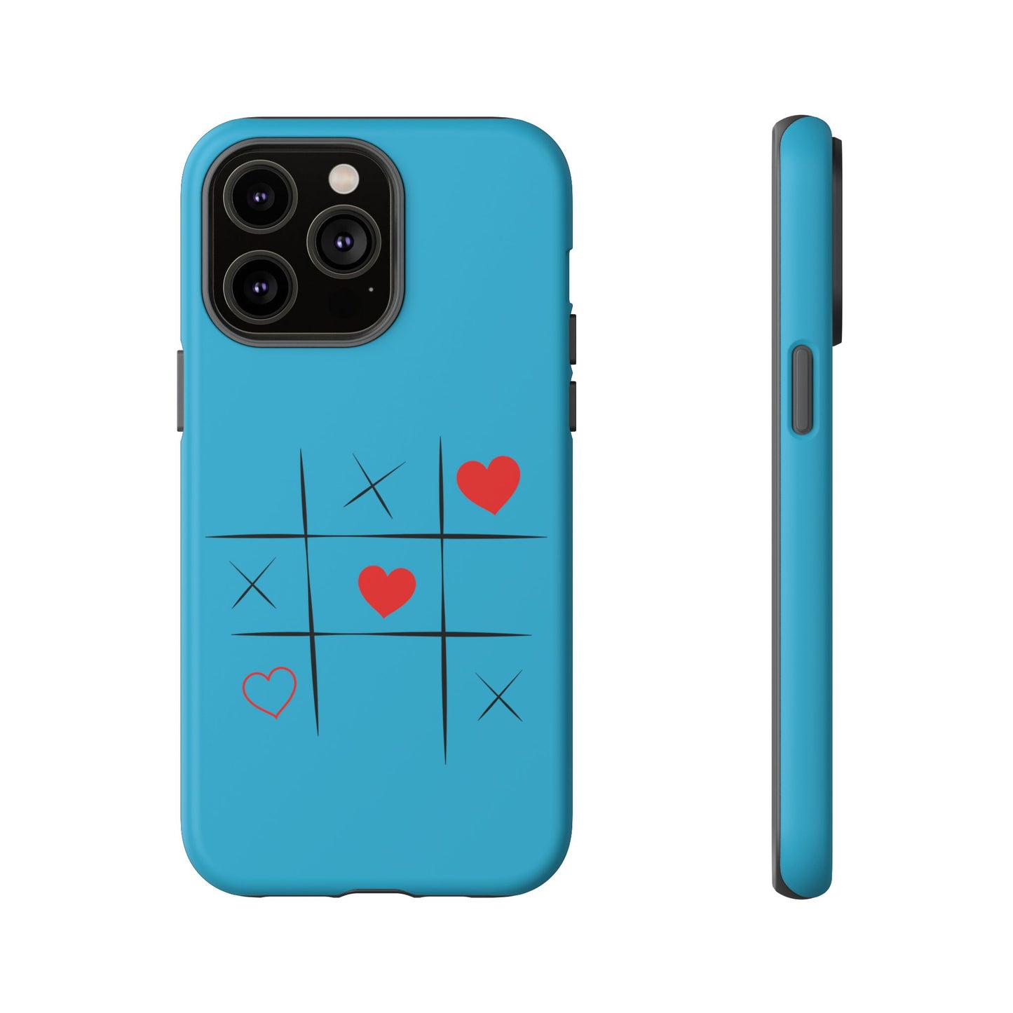 Tough Cases Phone Case - Playful Tic Tac Toe Design, Phone Accessory, Cute Gift, Durable Cover, Fun Tech