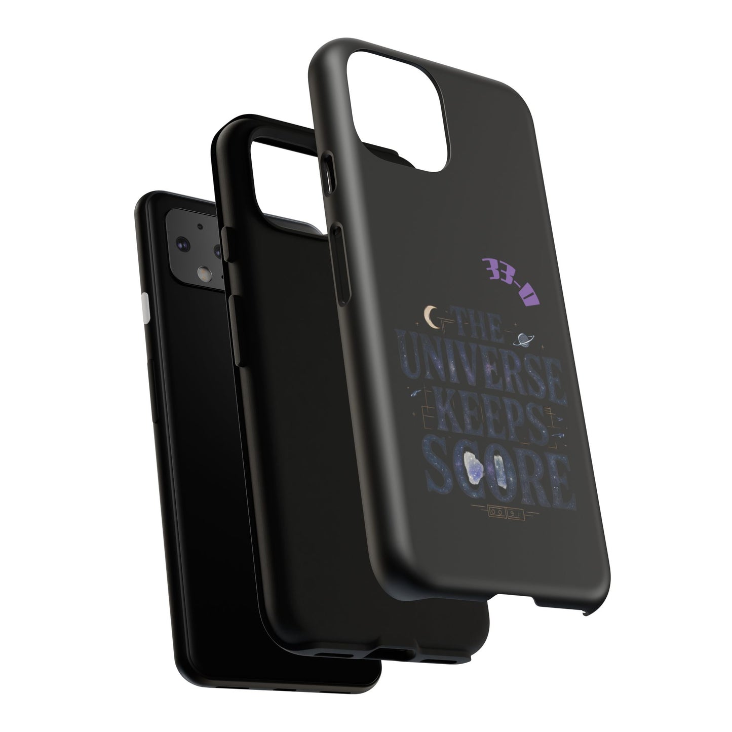 Phone Case with Cosmic Design - The Universe Keeps Score - Perfect for Astrology Lovers, Gift for Friends, Galaxy Aesthetic, Unique [...]
