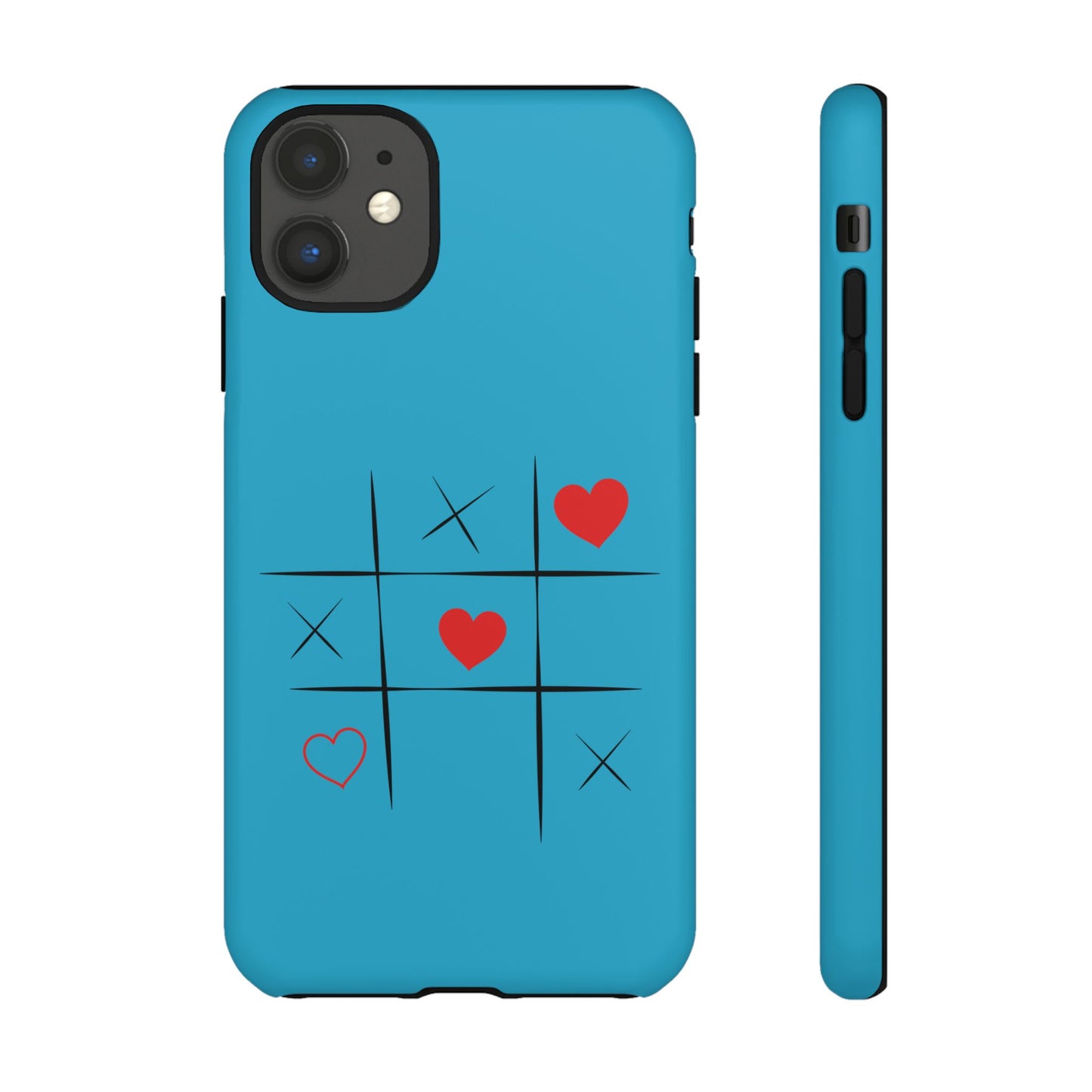 Tough Cases Phone Case - Playful Tic Tac Toe Design, Phone Accessory, Cute Gift, Durable Cover, Fun Tech