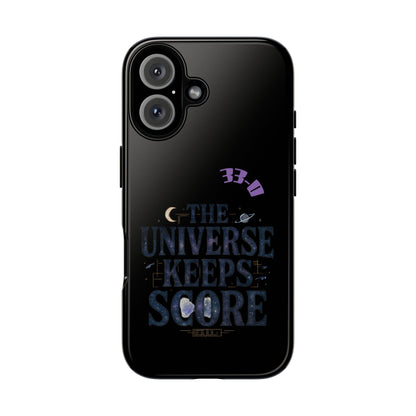 Phone Case with Cosmic Design - The Universe Keeps Score - Perfect for Astrology Lovers, Gift for Friends, Galaxy Aesthetic, Unique [...]