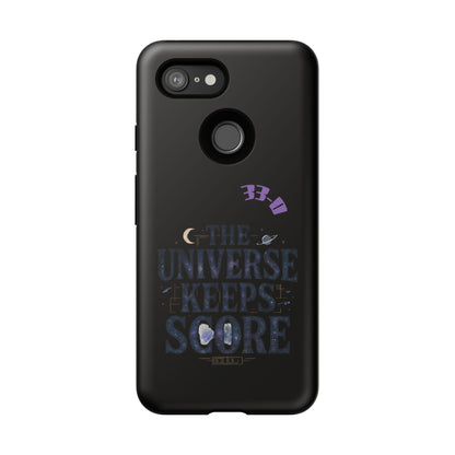 Phone Case with Cosmic Design - The Universe Keeps Score - Perfect for Astrology Lovers, Gift for Friends, Galaxy Aesthetic, Unique [...]