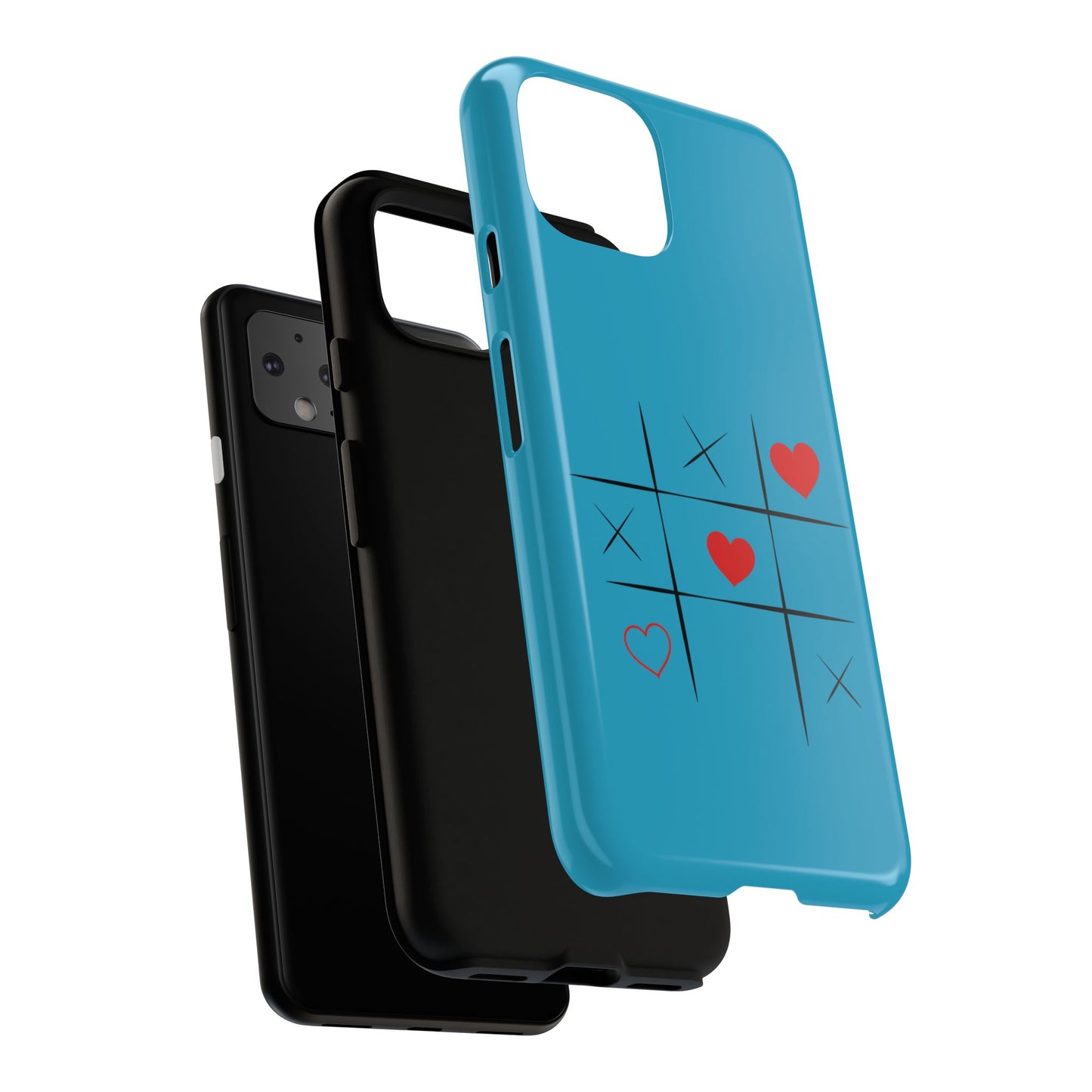 Tough Cases Phone Case - Playful Tic Tac Toe Design, Phone Accessory, Cute Gift, Durable Cover, Fun Tech