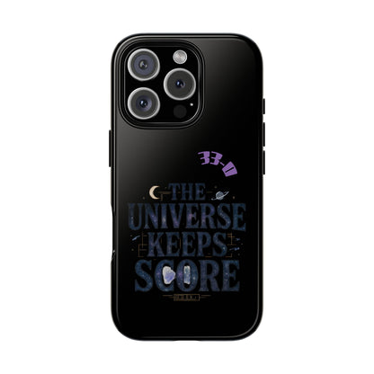 Phone Case with Cosmic Design - The Universe Keeps Score - Perfect for Astrology Lovers, Gift for Friends, Galaxy Aesthetic, Unique [...]
