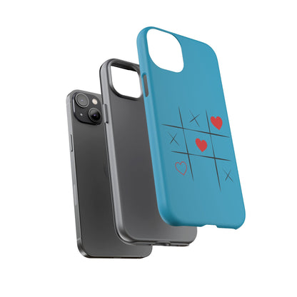Tough Cases Phone Case - Playful Tic Tac Toe Design, Phone Accessory, Cute Gift, Durable Cover, Fun Tech