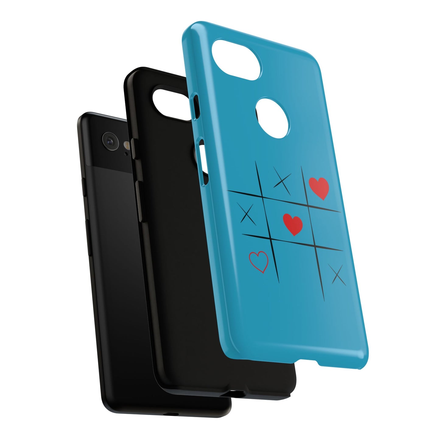 Tough Cases Phone Case - Playful Tic Tac Toe Design, Phone Accessory, Cute Gift, Durable Cover, Fun Tech