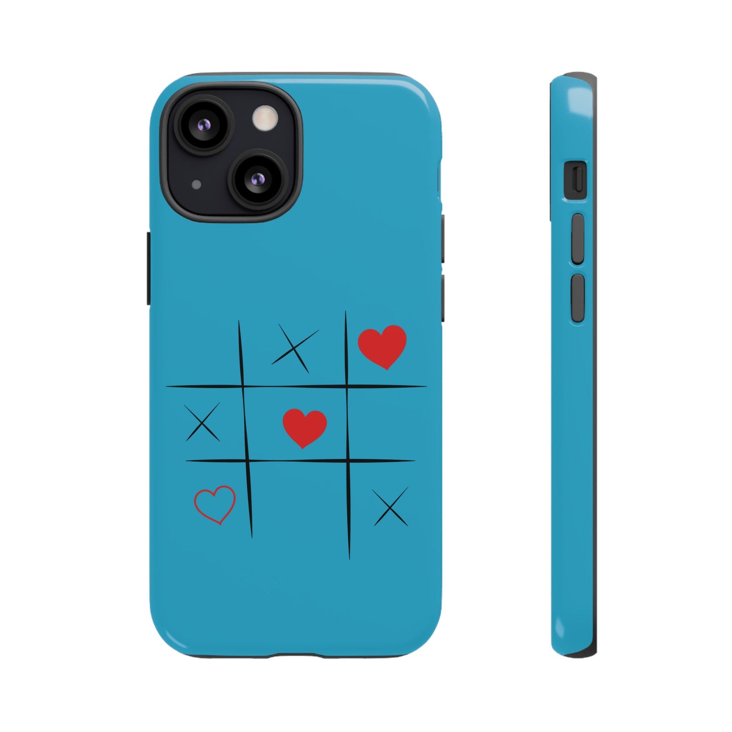 Tough Cases Phone Case - Playful Tic Tac Toe Design, Phone Accessory, Cute Gift, Durable Cover, Fun Tech