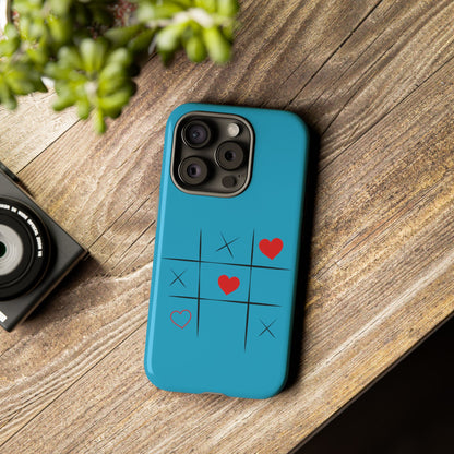 Tough Cases Phone Case - Playful Tic Tac Toe Design, Phone Accessory, Cute Gift, Durable Cover, Fun Tech