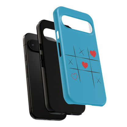 Tough Cases Phone Case - Playful Tic Tac Toe Design, Phone Accessory, Cute Gift, Durable Cover, Fun Tech