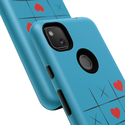 Tough Cases Phone Case - Playful Tic Tac Toe Design, Phone Accessory, Cute Gift, Durable Cover, Fun Tech