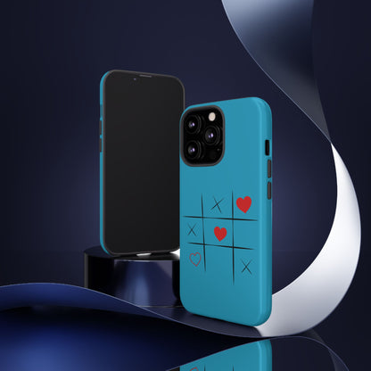 Tough Cases Phone Case - Playful Tic Tac Toe Design, Phone Accessory, Cute Gift, Durable Cover, Fun Tech
