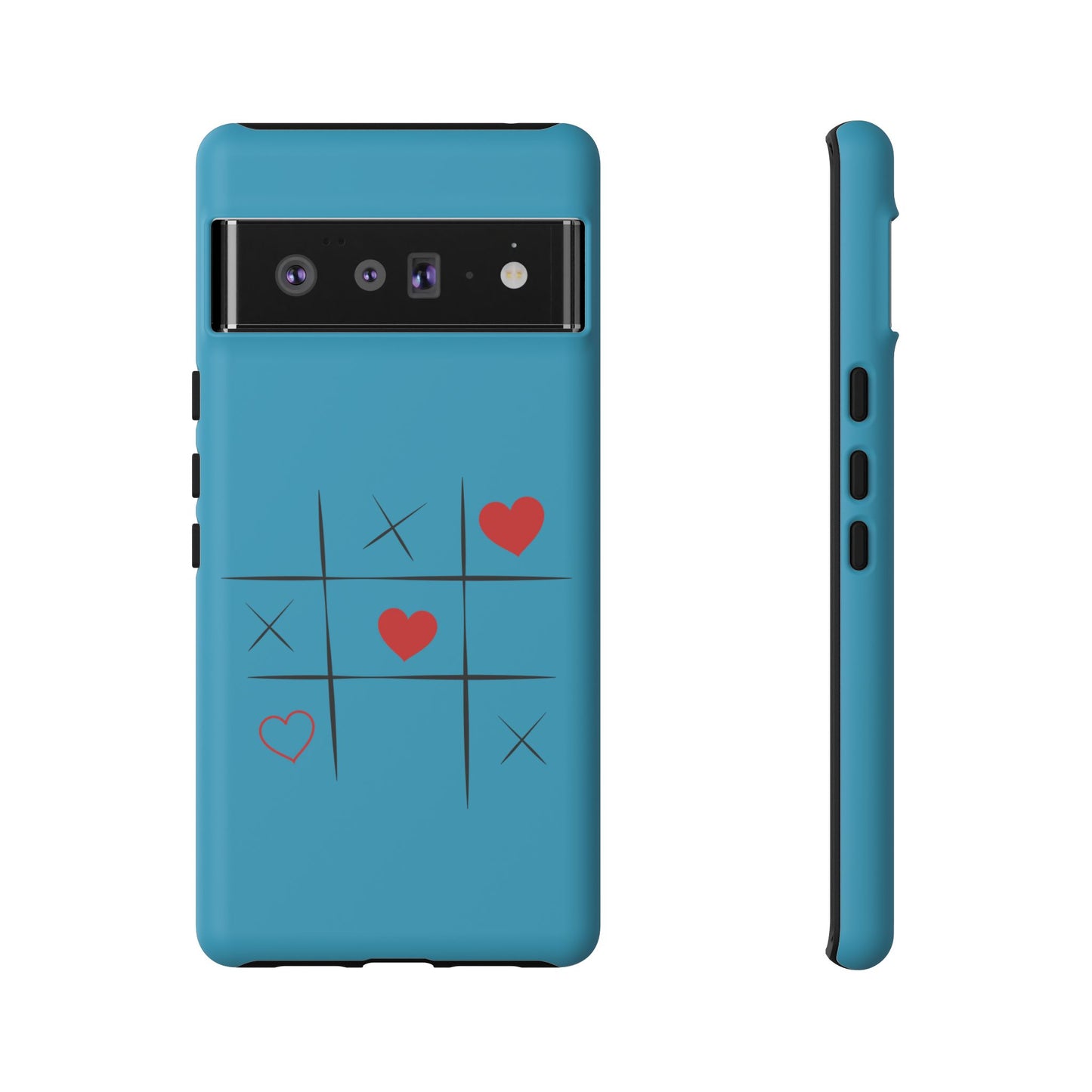 Tough Cases Phone Case - Playful Tic Tac Toe Design, Phone Accessory, Cute Gift, Durable Cover, Fun Tech