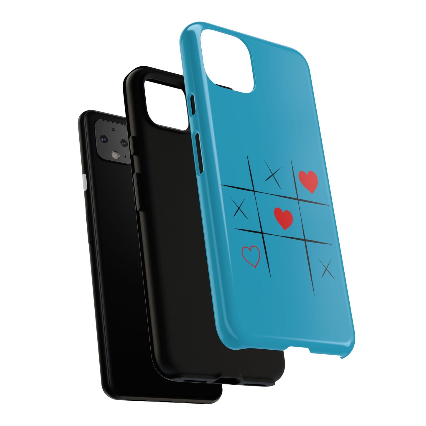 Tough Cases Phone Case - Playful Tic Tac Toe Design, Phone Accessory, Cute Gift, Durable Cover, Fun Tech