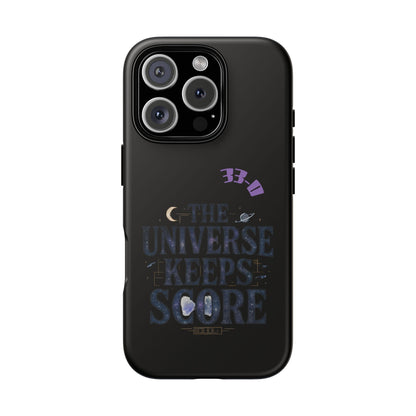 Phone Case with Cosmic Design - The Universe Keeps Score - Perfect for Astrology Lovers, Gift for Friends, Galaxy Aesthetic, Unique [...]